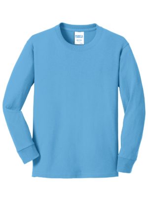 Port & Company® Youth Long Sleeve Core Cotton Tee. PC54YLS