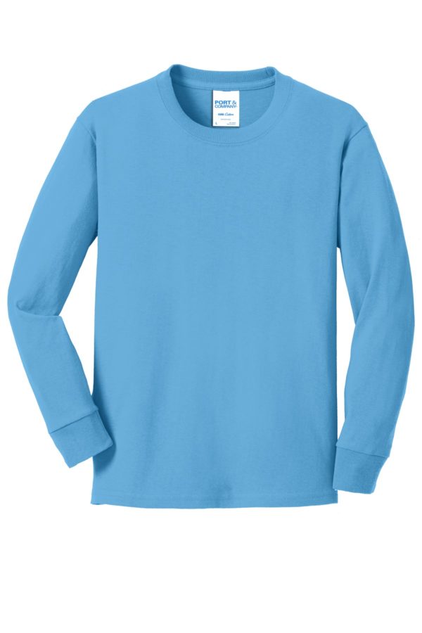 Port & Company® Youth Long Sleeve Core Cotton Tee. PC54YLS